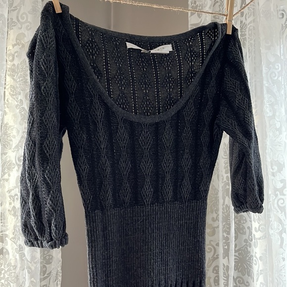 Tight Knit Gray Dress - Picture 2 of 2